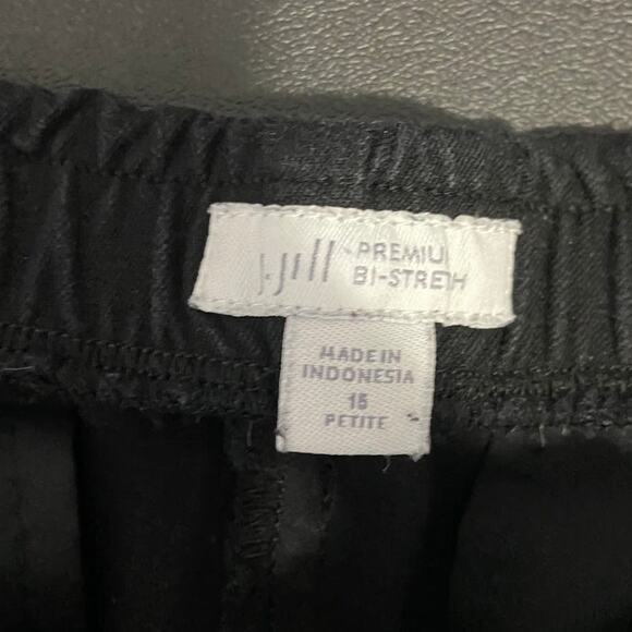 J.Jill Premium Bi Stretch Crop Pullon Pants Women 16p Mid Rise Black Cotton - Picture 4 of 12